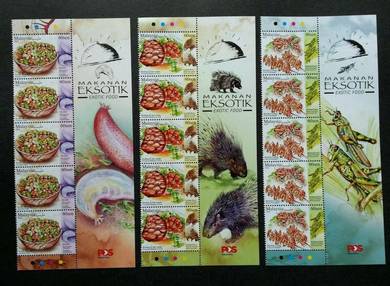 MInt Stamp Exotic Food Header 5 sets Malaysia 2019