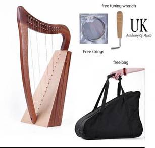 UK 15-Strings Wooden harp & Lyre Africa mahogany s