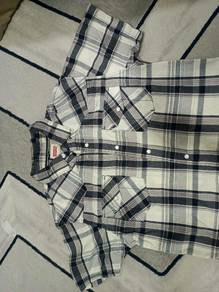 Levis Kemeja Western Petak Butang Batu
