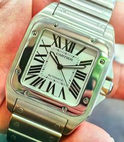 Pre-Owned Cartier Santos 100 Stainless Steel 2656