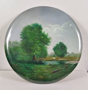 Circular Decorative Oil Painting Plate 12