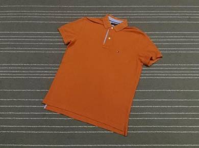Tommy hilfiger polo tee orange size m