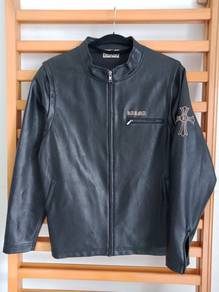 Japan Chrome Hearts style PU leather vest and jack