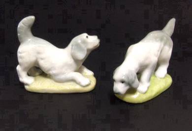 1970s Vintage Porcelain Dogs - Pointers (PAIR)