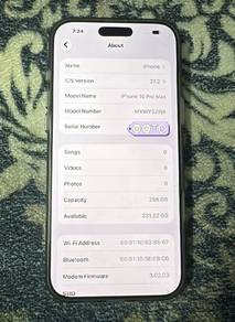 Iphone 16 Pro max 256GB Silver Titanium
