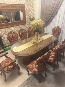 Set meja makan jati