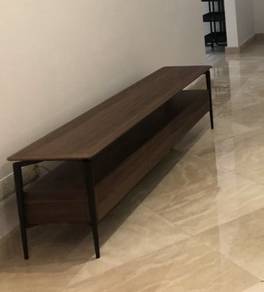 Wooden TV Console with Black Legs - 200cm (l) x 40