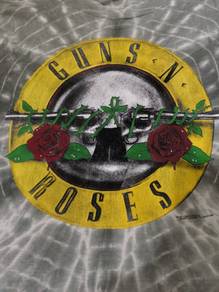 tshirt vintage band guns and roses 80s TIE DYE
