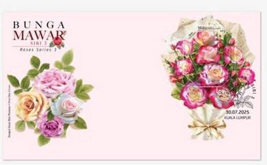 First Day Cover Roses Series 3 Malaysia 2025