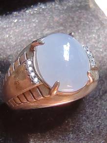 Giok Jadeite Jed Burma Ungu Lavender Ais Gred A