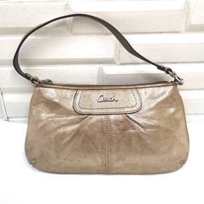 Coach Gold Suede Convertible Wristlet