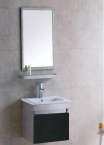 Black Basin Cabinet + Ceramic Basin+ Pancur