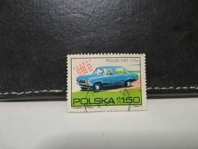 1973 Poland Stamp Fiat 125p Car