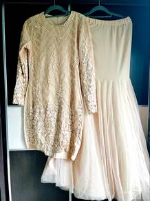Baju Nikah / Pengantin Nude free Veil Size S