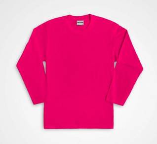 T-shirt long sleeve fuchsia