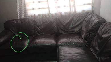Sofa Kulit L Shape 