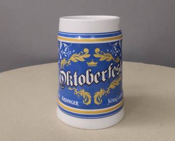 Blue Yellow Octoberfest mug