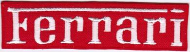 Ferrari Text Logo #WTR Motor Company Car Patch