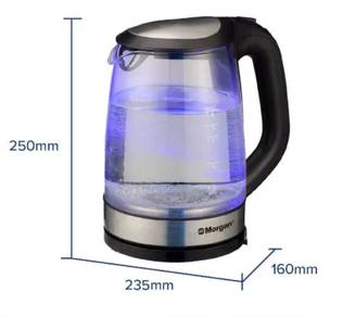 Morgan 2.0L Glass Jug Kettle MJKG1120