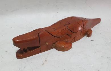 Vintage Wildwood Safari Wooden Alligator Puzzle
