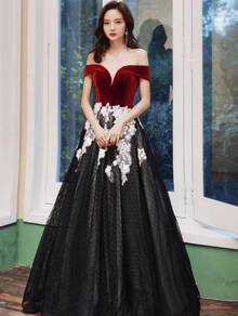Red black prom evening wedding gown RBP1451