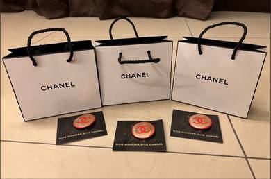 Chanel Paper Bags & Badges (3 sets)
