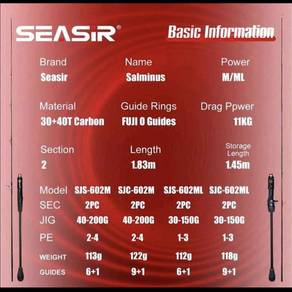 Jyghaul jugging Rod 11kg drag pe 2-4 m/ml