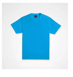 T-shirt plain short sleeve turquoise blue