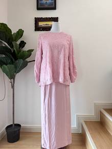 Poplook blouse and skirt in pink