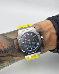 Custom Seiko Mod 42mm Music AP Yellow Strap