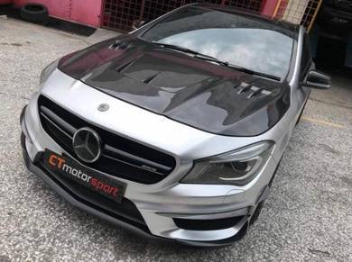 Mercedes W117 CLA 45 MC Style Hood Bonnet Carbon