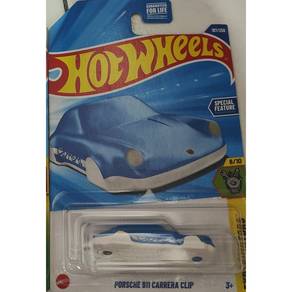 Hot Wheels Porsche 911 Carrera Clip White blue
