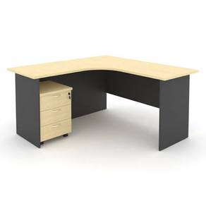 L Shape office Table With Drawer Combo