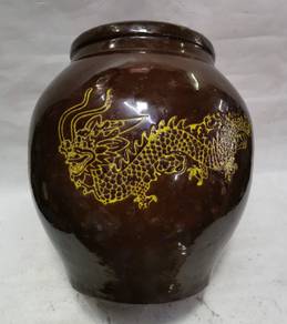 龙凤 釉缸 Dragon and Phoenix Pot