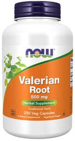 NOW Valerian Root 500 mg 250 Capsules EXP JAN 2029