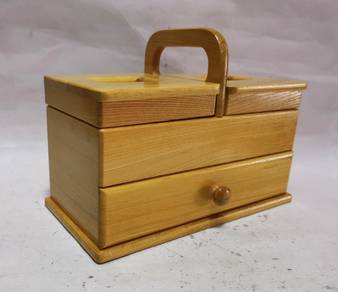 Vintage wooden sewing box