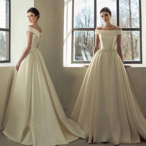 White off shoulder wedding dress gown RB1811