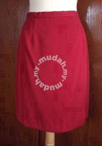 Red Skirt - Fully Lined - Double Fold
