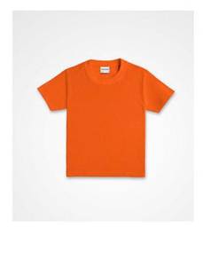 Plain kid's t-shirt round neck orange
