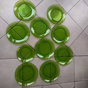Set Pinggan Kaca Duralex Hijau 10pcs