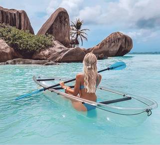 Transparent Crystal Kayak Sampan Beautiful