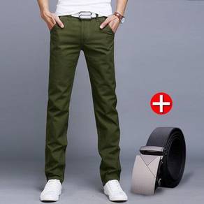 [25.11] 2-IN-1 ARMY GREEN PANTS BELT TROUSERS s