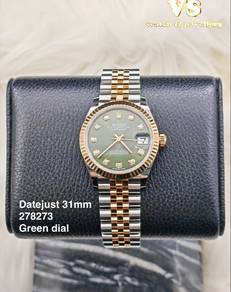 Rolex Datejust 278273G Green diamond gold jubilee
