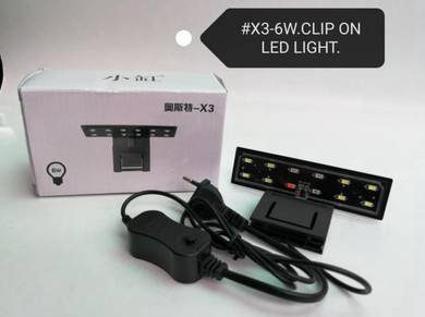 X3-6W Aquarium Clip LED Light Fish Ikan Akuarium