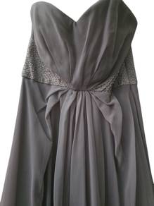 Coast UK Strapless Chiffon Evening Dress Gown