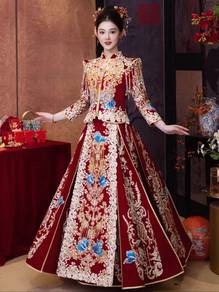 幸福转让 Red Traditional Chinese Wedding Dress