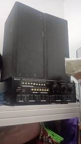 denn amplifier dk-6 and 2 Sony speaker 