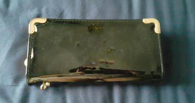 Woman ladies black long purse Wallet