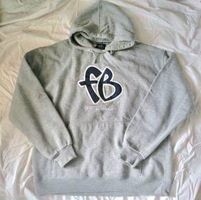 FUBU Hoodie y2k vintage grey hoodie long sleeve