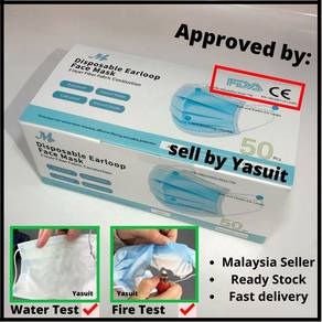 50 pieces Face Mask 3ply Ready Stock Malaysia FDA